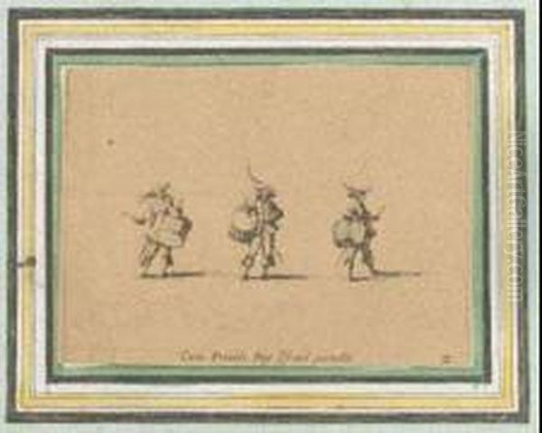 Exercices Militaires Oil Painting by Jacques Callot