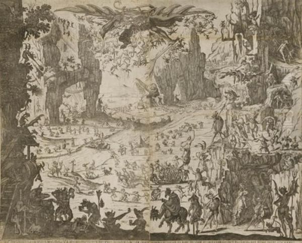 La Tentation De Saint Antoine Oil Painting by Jacques Callot