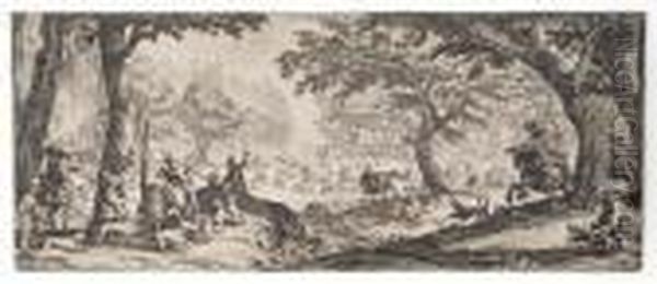 La Grande Chasse Oil Painting by Jacques Callot