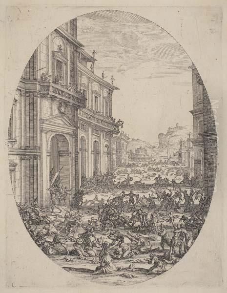 Le Massacre Des Innocents, 1ere Planche Oil Painting by Jacques Callot