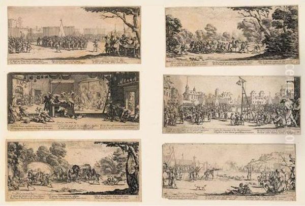 Les Grandes Miseres De La Guerre Oil Painting by Jacques Callot