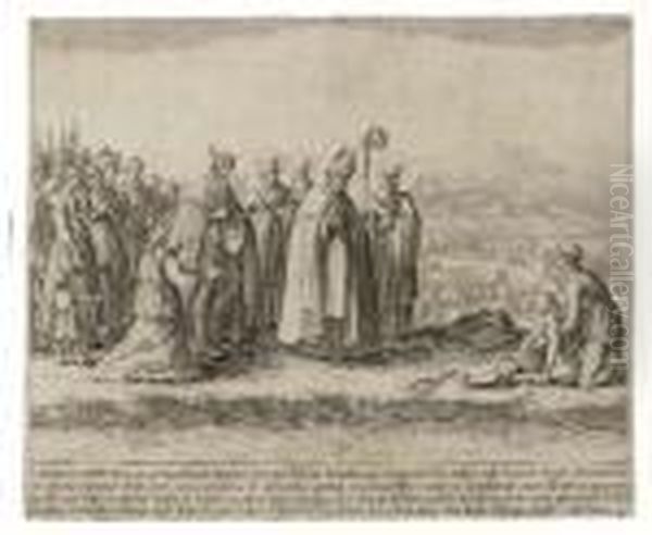 Le Miracle De Saint Mansuy Oil Painting by Jacques Callot