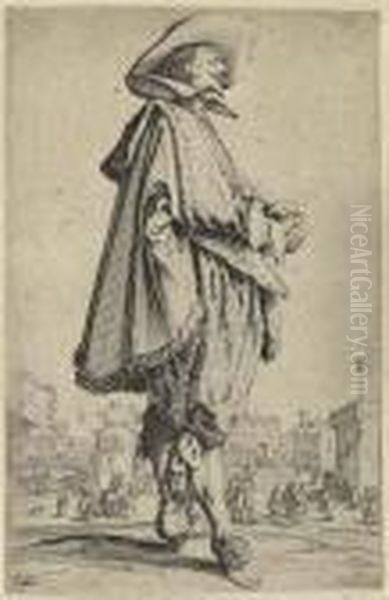 Le Gentilhomme Aux Mains Jointes Oil Painting by Jacques Callot