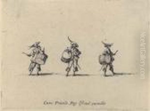 L'exercice De Tambour, From Les Excercices Militaires Oil Painting by Jacques Callot