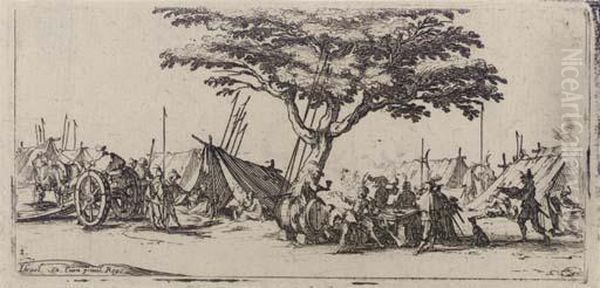 Les Petites Miseres De La Guerre Oil Painting by Jacques Callot