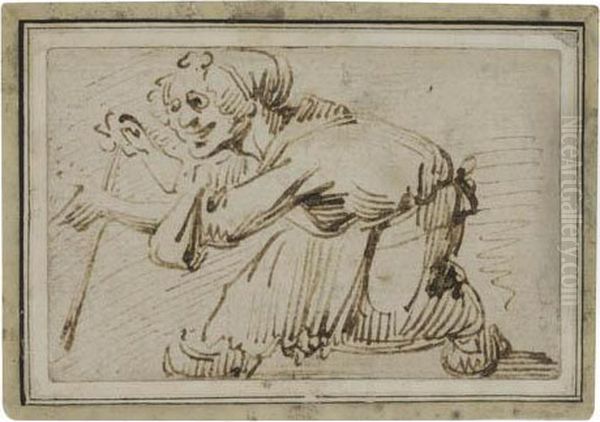 Study Of A Peasant Woman Oil Painting by Jacques Callot