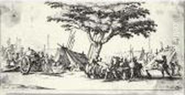 Les Petites Miseres De La Guerre Oil Painting by Jacques Callot