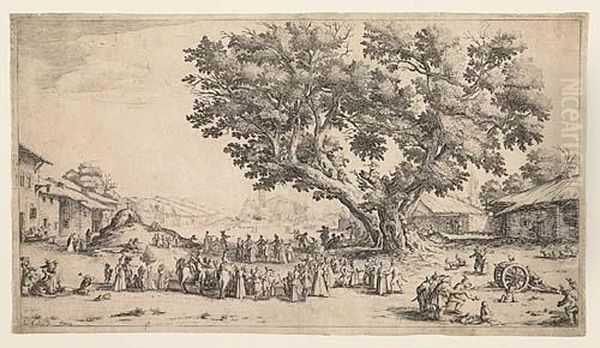 Le Foire De Gondreville<</b> Oil Painting by Jacques Callot