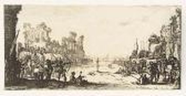 Le Martyre De St. Sebastien<</b> Oil Painting by Jacques Callot