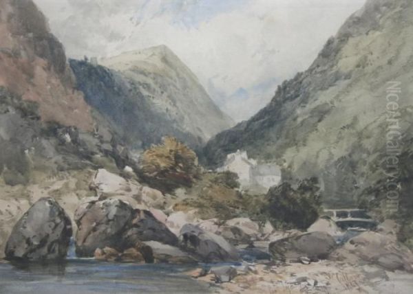 East Lyn Oil Painting by William Callow