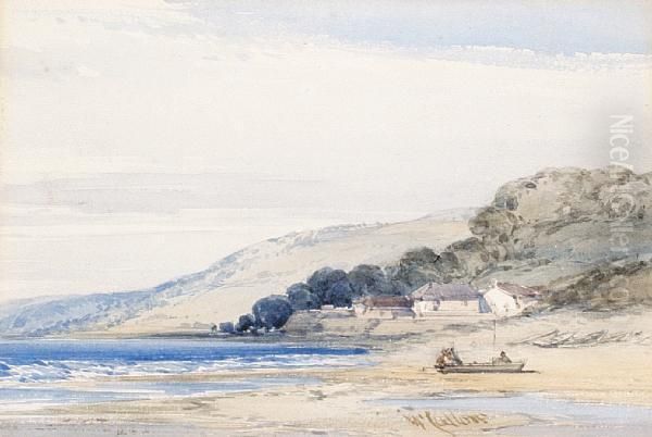 A Beach At Low Tide Oil Painting by William Callow