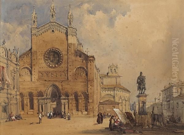 A View Of The Campo Santi Giovanni E Paolo, Venice Oil Painting by William Callow