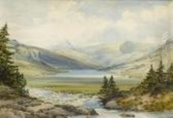 Mountainous Landscape Oil Painting by William Callow