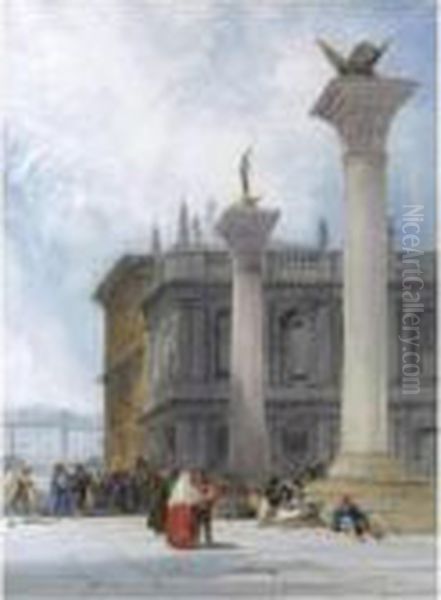 St. Mark's Square, Venice Oil Painting by William Callow