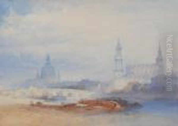 A View Of Dresden Oil Painting by William Callow