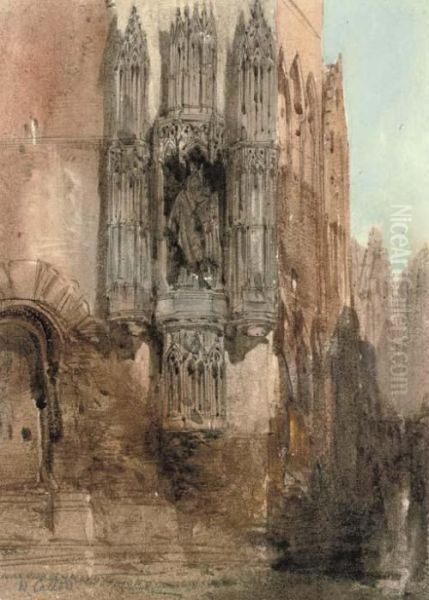 Bruges Oil Painting by William Callow