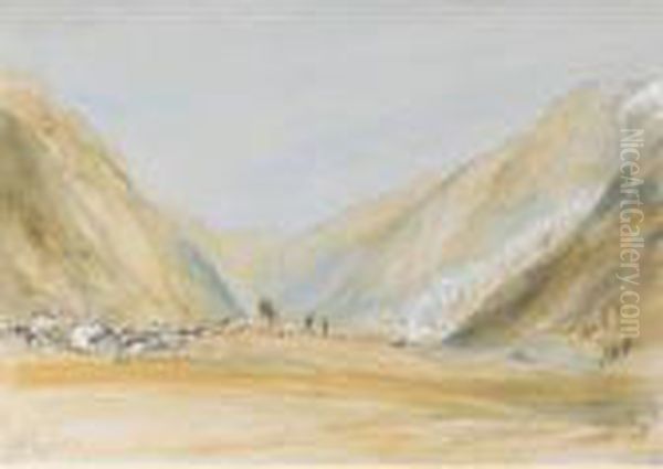 Glacier Du Bois, Chamonix Oil Painting by William Callow