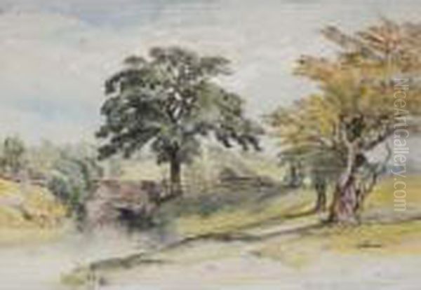 Botley, Staffordshire Oil Painting by William Callow