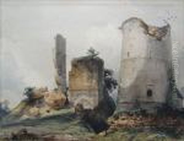 Lillebonne Oil Painting by William Callow