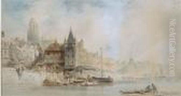 Carden, On The Moselle Oil Painting by William Callow