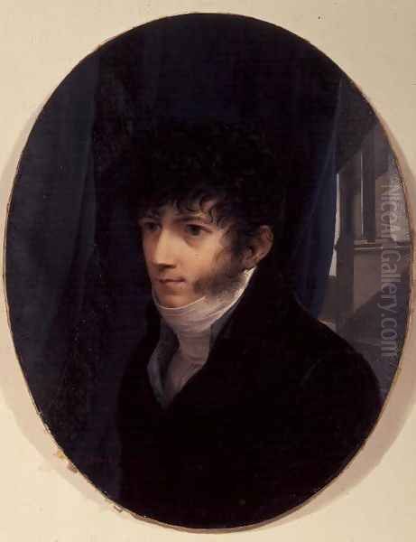 Self Portrait Oil Painting by Jean-Baptiste Isabey