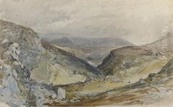 View Of Loch Assynt Oil Painting by William Callow