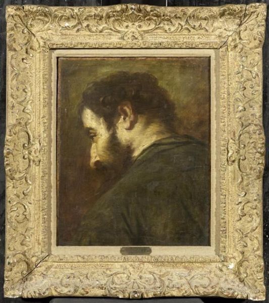 A Man Oil Painting by Adolphe Felix Cals