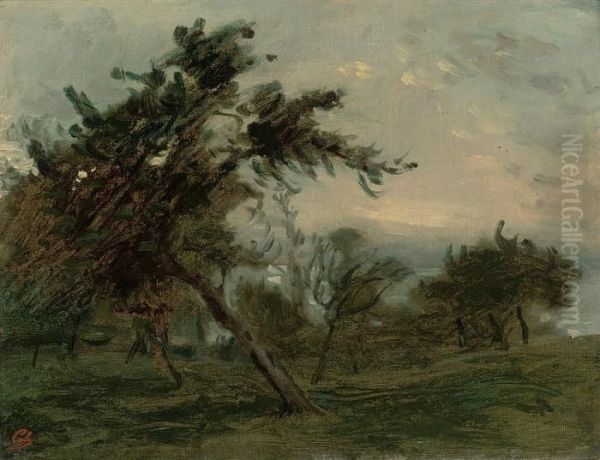 Paysage Oil Painting by Adolphe Felix Cals