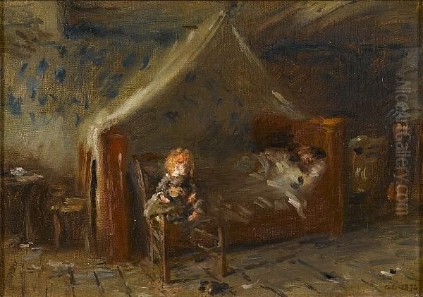 The Doll Oil Painting by Adolphe Felix Cals