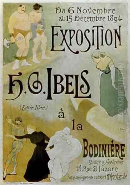 Exhibition by HB Ibels at the Bodiniere Oil Painting by Henri-Gabriel Ibels