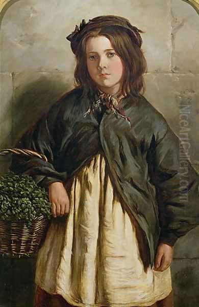 Watercress Girl Oil Painting by Frederick Ifold