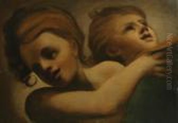 Two Angels Oil Painting by Luca Cambiaso