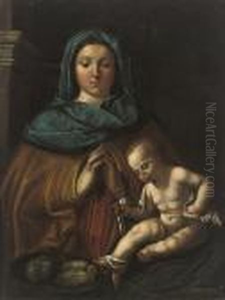 The Madonna And Child Oil Painting by Luca Cambiaso