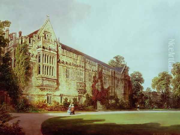 St Johns College Oxford Oil Painting by Joseph Murray Ince