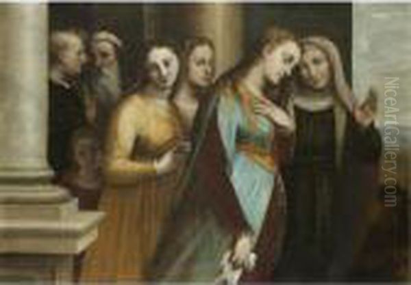 Mary Magdalene Renouncing The Vanities Of The World Oil Painting by Luca Cambiaso