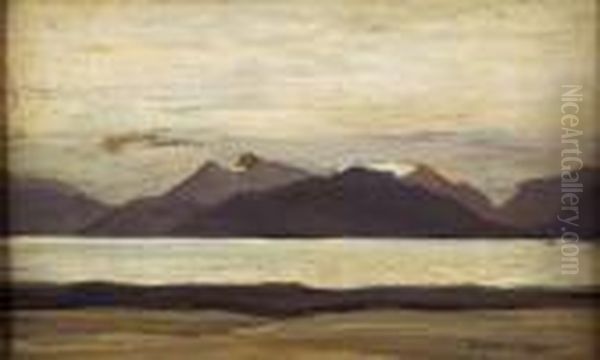 The Hills Of Morvern Oil Painting by David Young Cameron