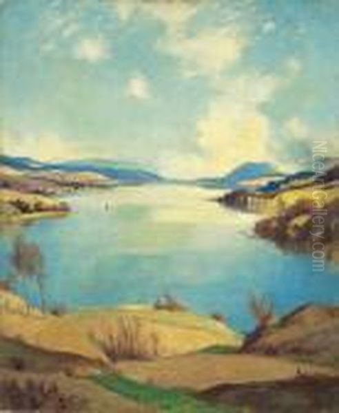 Loch Earn Oil Painting by David Young Cameron