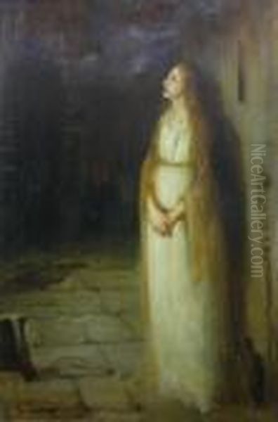 Awaiting Her Fate Oil Painting by David Young Cameron