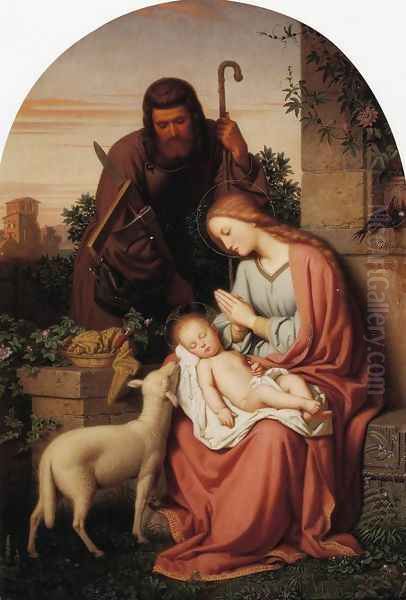 The Holy Family Oil Painting by Franz Ittenbach