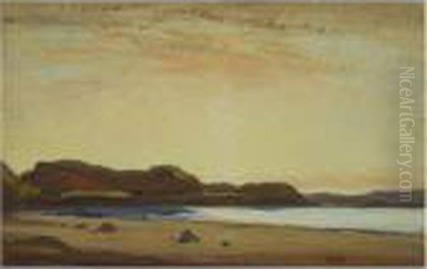 The Coast At Sunset Oil Painting by David Young Cameron