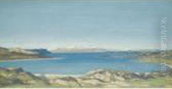 Blue Morar Oil Painting by David Young Cameron