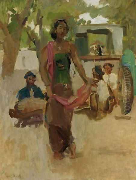 Javanese Dancer, Indonesia Oil Painting by Isaac Lazarus Israels