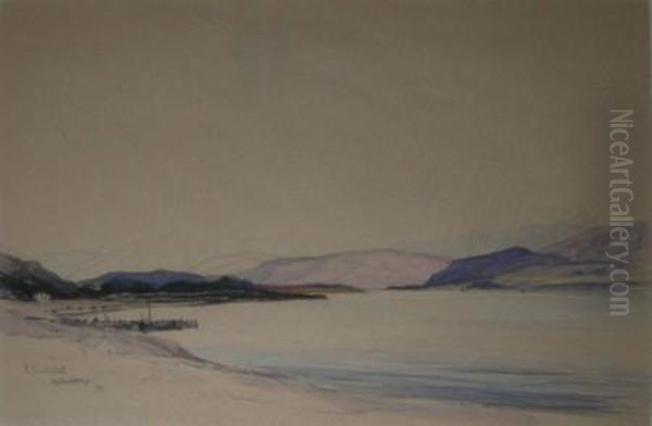 The Linnhe Loch Oil Painting by David Young Cameron