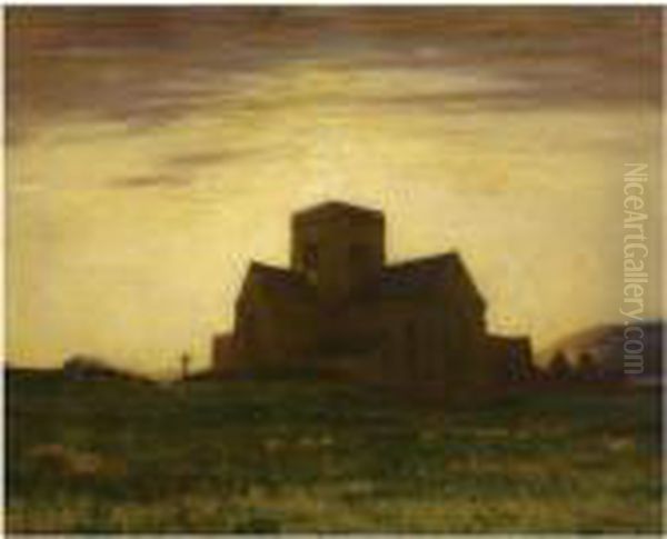 Iona Cathedral From The South East Oil Painting by David Young Cameron