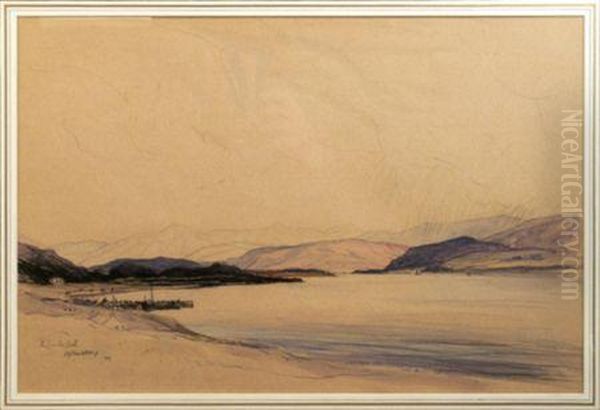 The Linnhe Loch Oil Painting by David Young Cameron