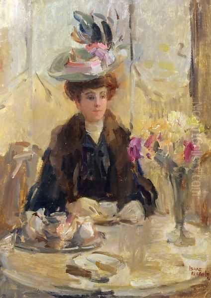 Het Dure Hoedje Oil Painting by Isaac Lazerus Israels