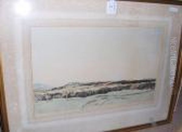 Scottish Landscape, Signed In Pencil, Coloured Print Oil Painting by David Young Cameron