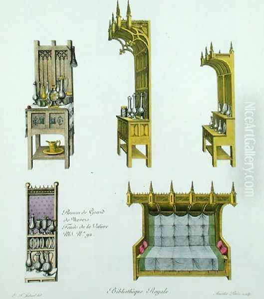 Fifteenth century French and Burgundian furniture Oil Painting by Imbard, E.F.