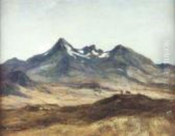 The Hills Of Skye Oil Painting by David Young Cameron