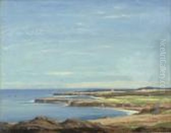 The Coast Of Aberdeen Oil Painting by David Young Cameron